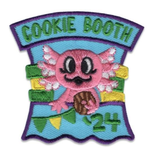 Girl COOKIE BOOTH '24 2024 Axolotl Cookies Sale Fun Patches Crest SCOUTS GUIDE