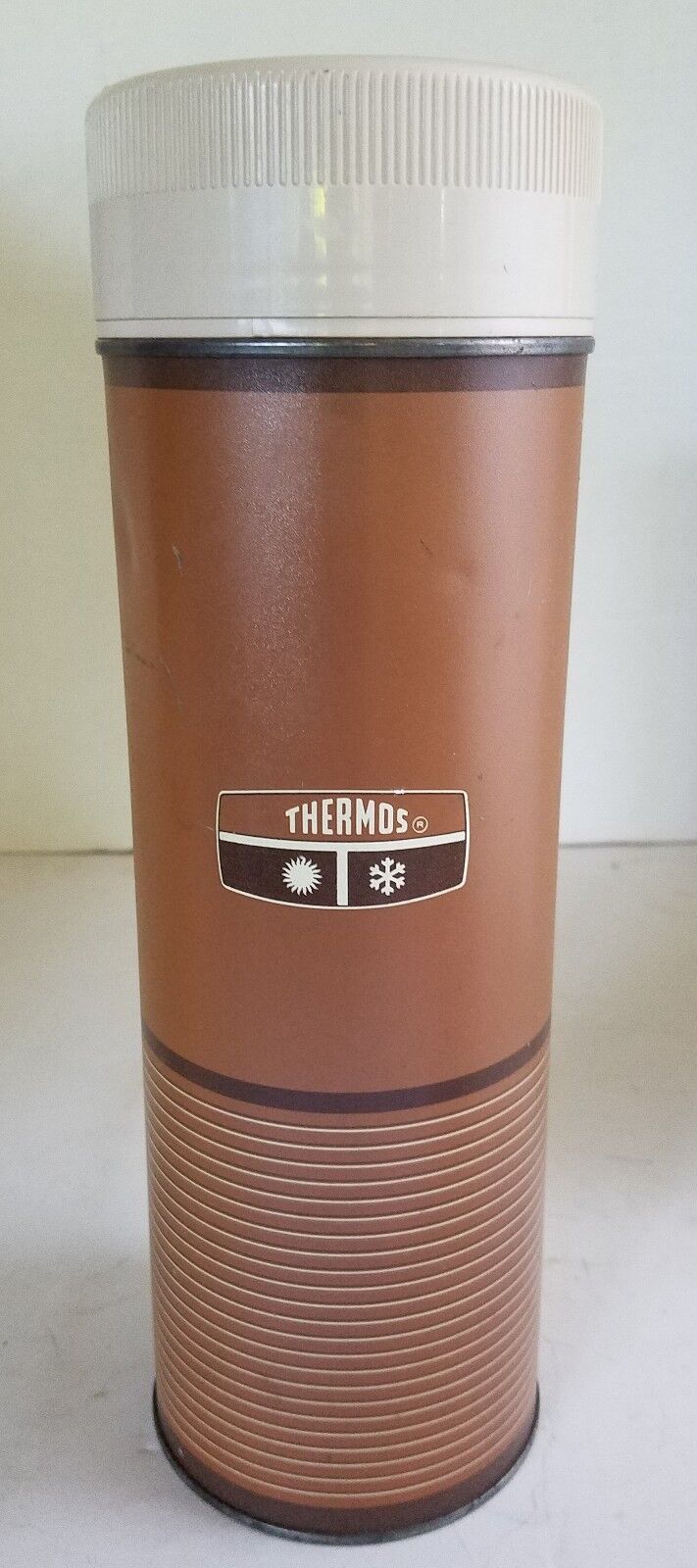 Vintage Original Color Thermos Brand Thermos Metal Casing Glass Inside