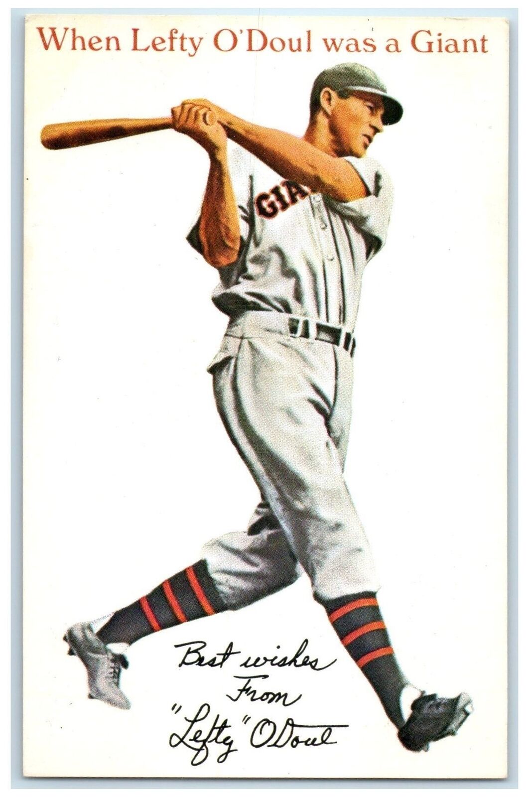 c1950 When Lefty O\' Doul Was A Giant Baseball San Francisco California Postcard