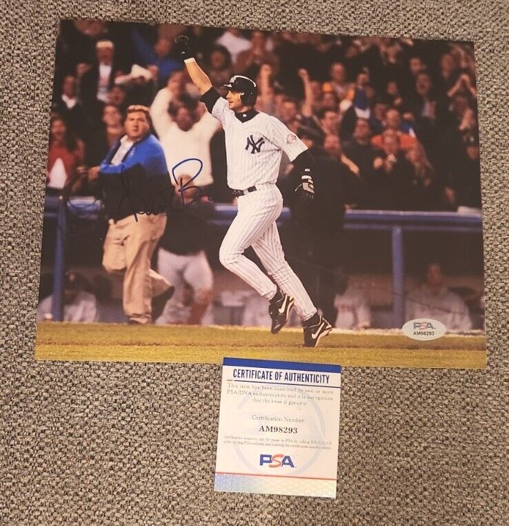 AARON BOONE SIGNED 8X10 PHOTO PLAYOFF HR NEW YORK YANKEES PSA/DNA CERTED#AM98293