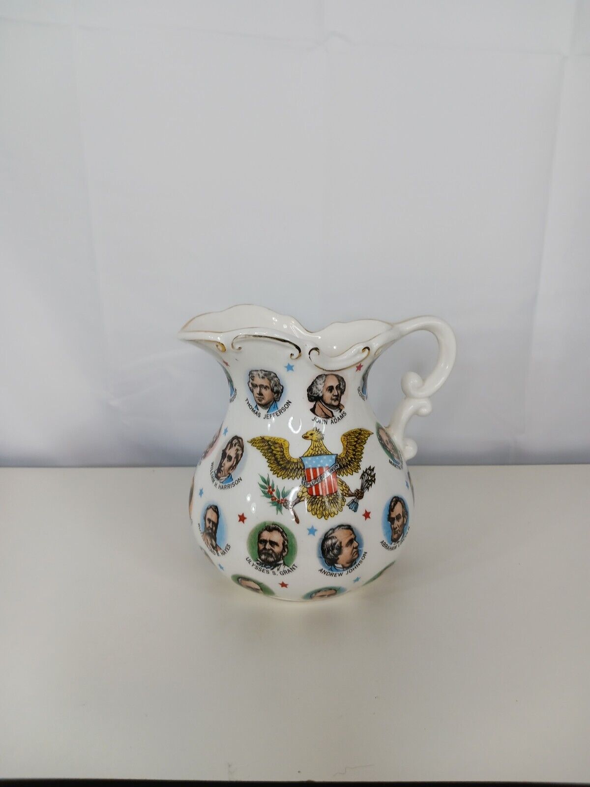 Vintage Chadwick Miller U.S. President Memorabilia Porcelain Pitcher 1965