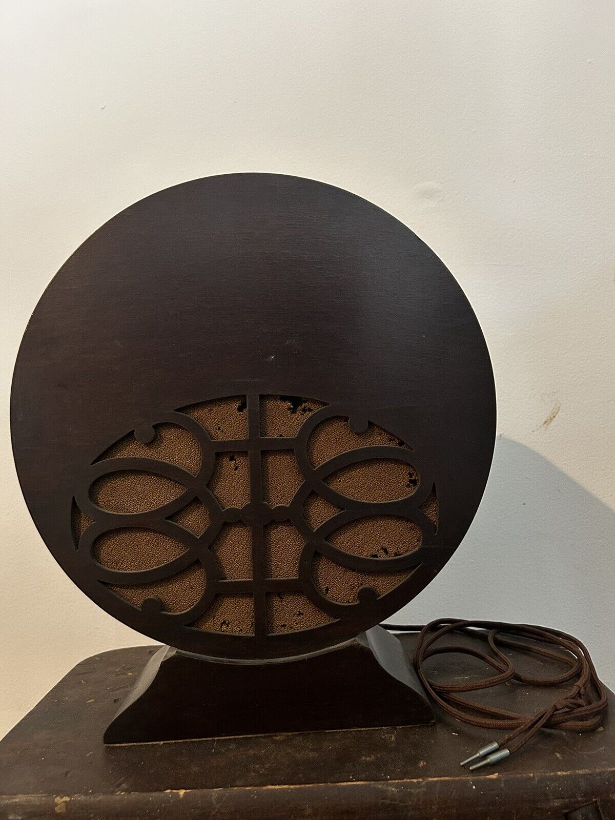 Antique 1920s Teletone Corportation Ornate Wood Radio Speaker Works