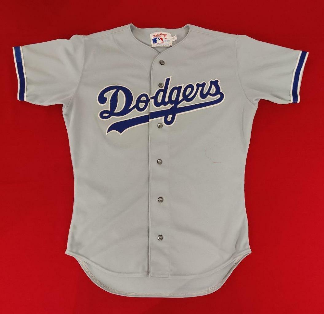 Los Angeles Dodgers 1990 Rawlings Game Worn Road Jersey #73 Size 44
