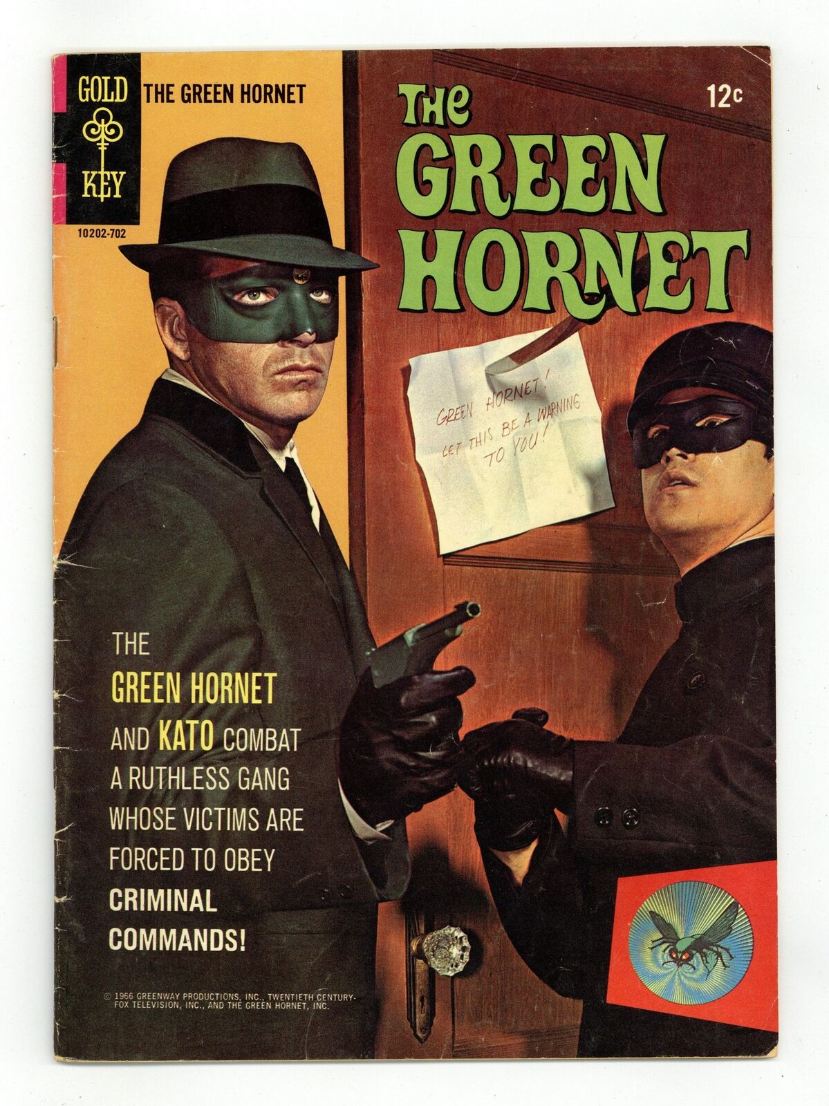 Green Hornet #1 VG+ 4.5 1967