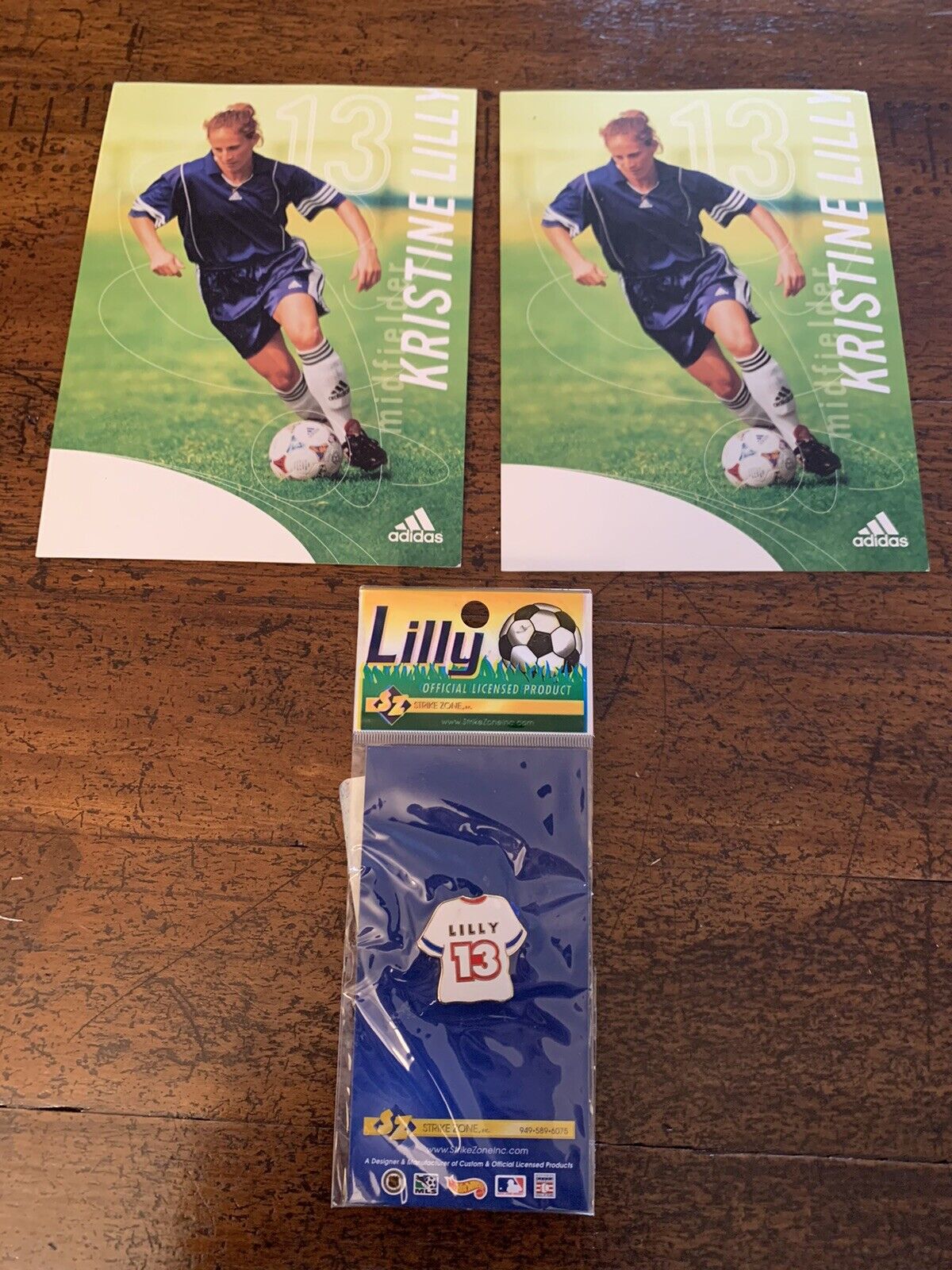 Kristine Lilly PIN - VINTAGE 1999 WOMENS WORLD CUP STRIKE ZONE Promo Cards USA
