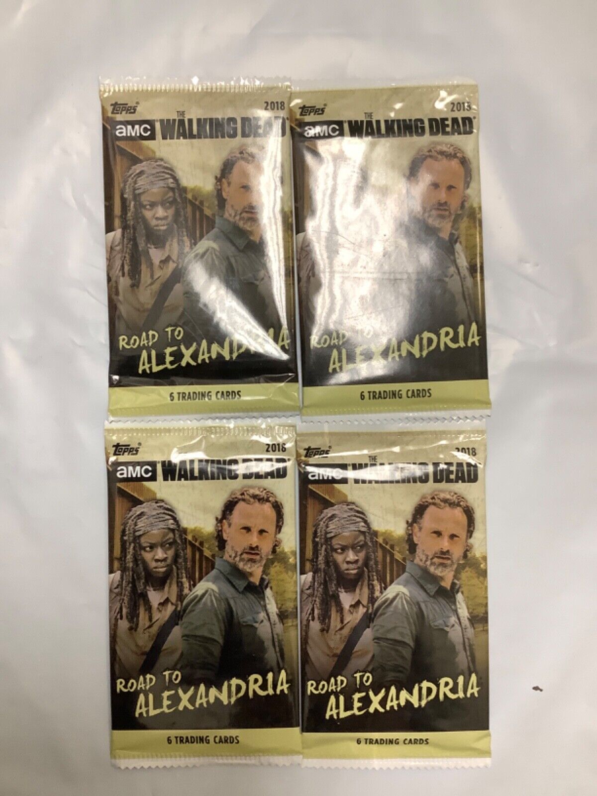4*AMC Topps The Walking Dead ROAD TO Alexandria 2018 trading cards 6 pack