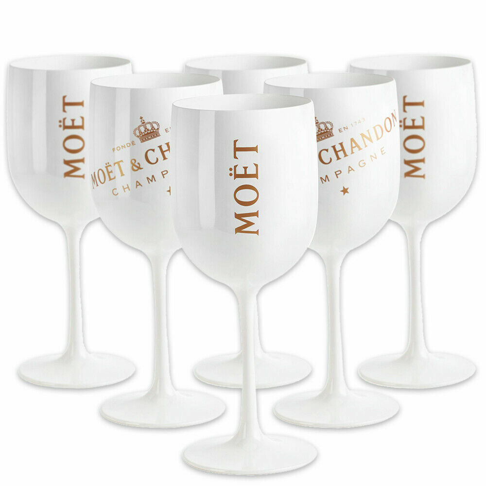 Moet & Chandon White Ice Imperial Acrylic Champagne Glasses - Set of 6