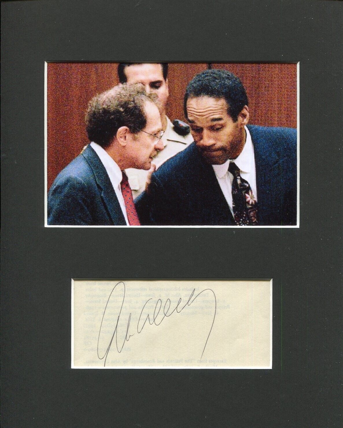Alan Dershowitz Famous OJ Simpson Lawyer Rare Signed Autograph Photo Display