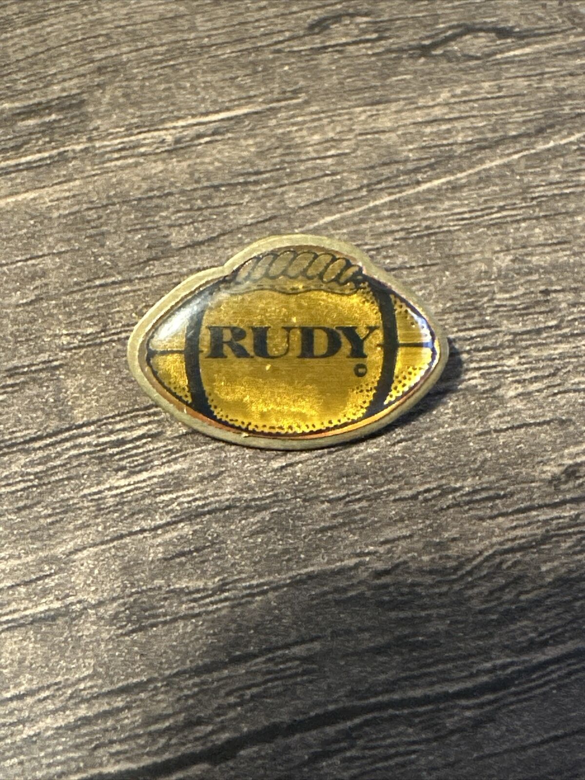 Vintage Rudy Football Movie Promotional Lapel Pin (Sean Aston Notre Dame)