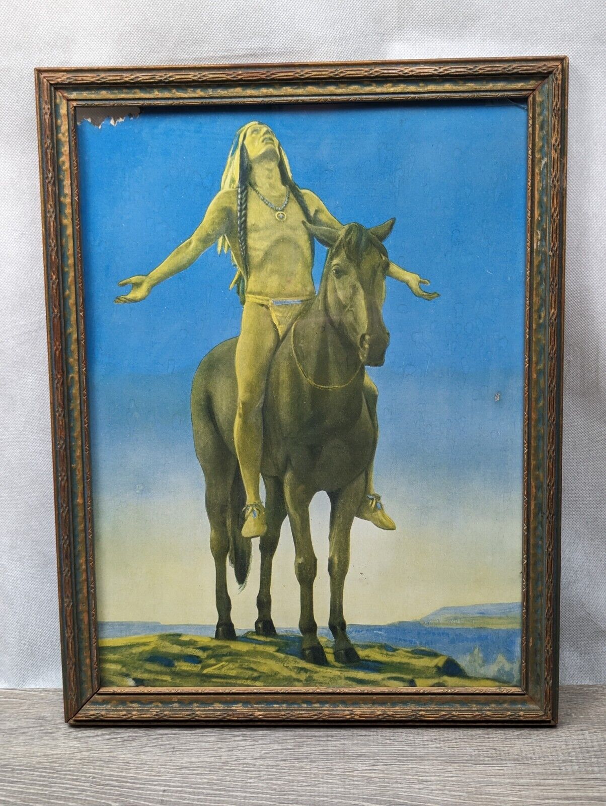 Vintage Native American Print “Appeal to the Great Spirit”  17\