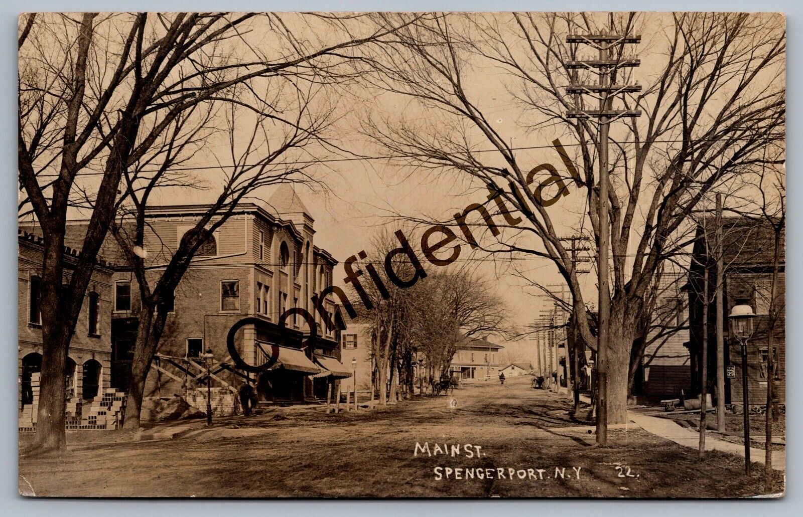 Real Photo Main Street Storefronts At Spencerport NY New York RP RPPC H427