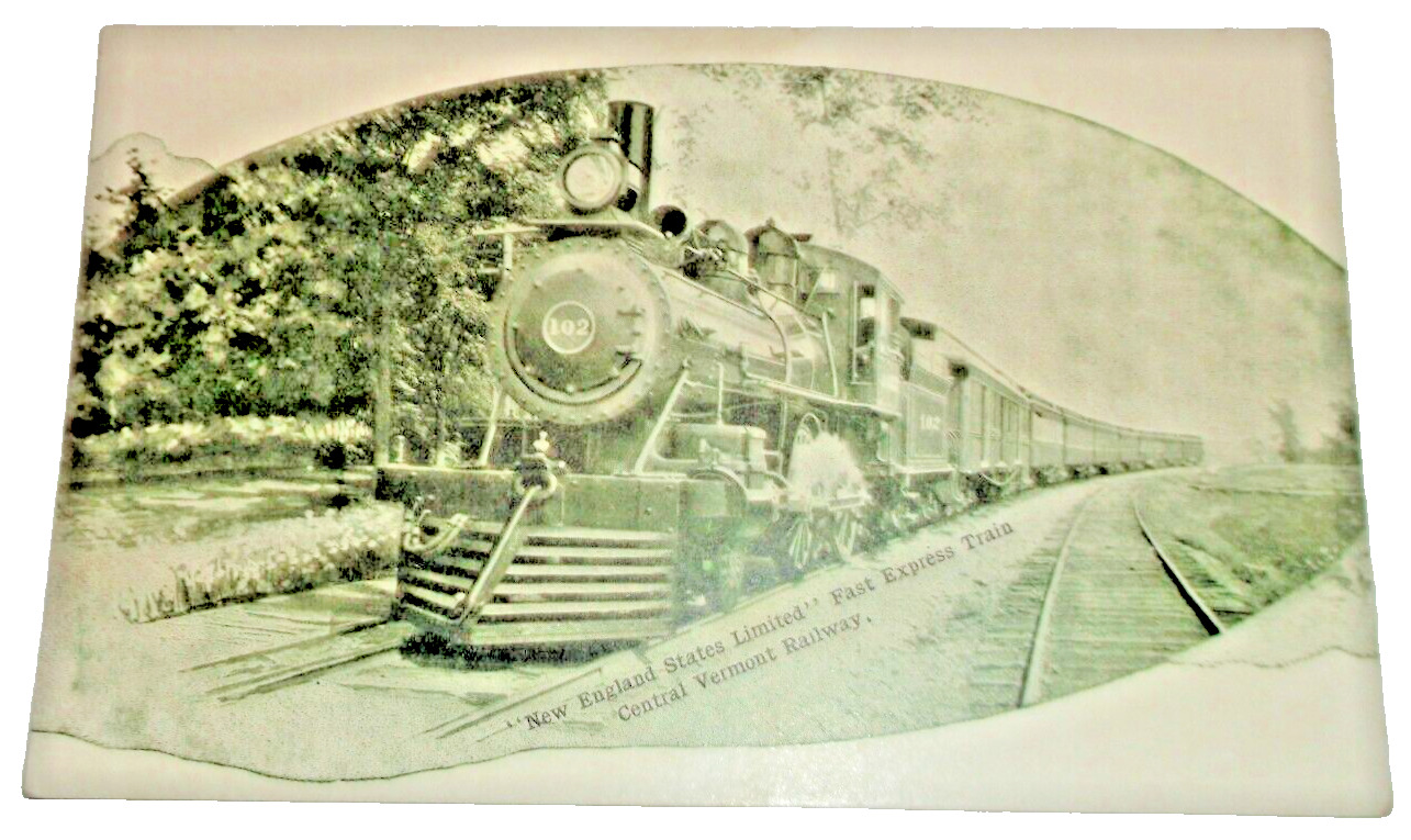 1905 CENTRAL VERMONT RAILWAY NEW ENGLAND STATES LIMITED UNUSED POST CARD