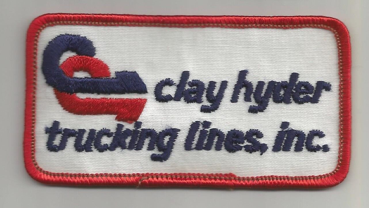Clay Hyder Trucking Lines Inc driver patch 2 X 3-3/4 #4184