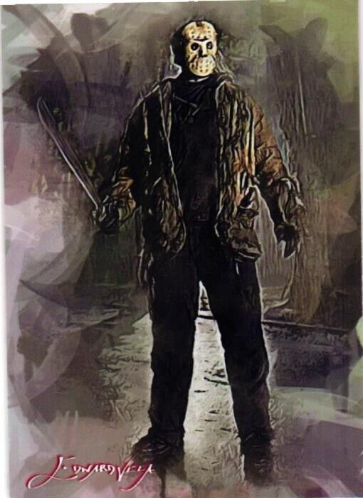 Jason Voorhees Authentic Artist Signed Limited Edition Print Card 43 of 50