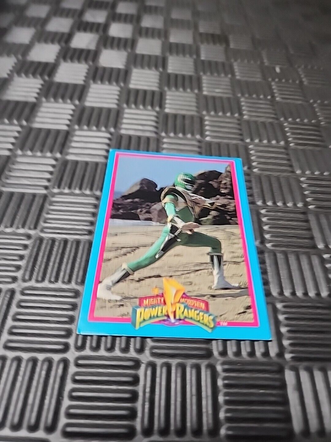 1994 MIGHTY MORPHIN POWER RANGERS CARD - Green Ranger #37 Card Blue Outline Rare