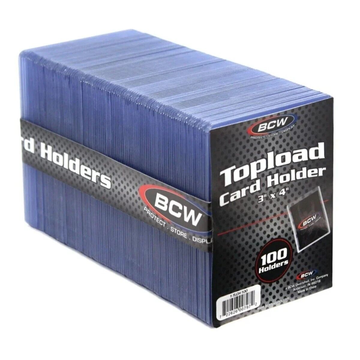 (100) BCW 3x4 Regular Card Toploaders ( 1 X 100 count ) New Sealed/Free Shipping