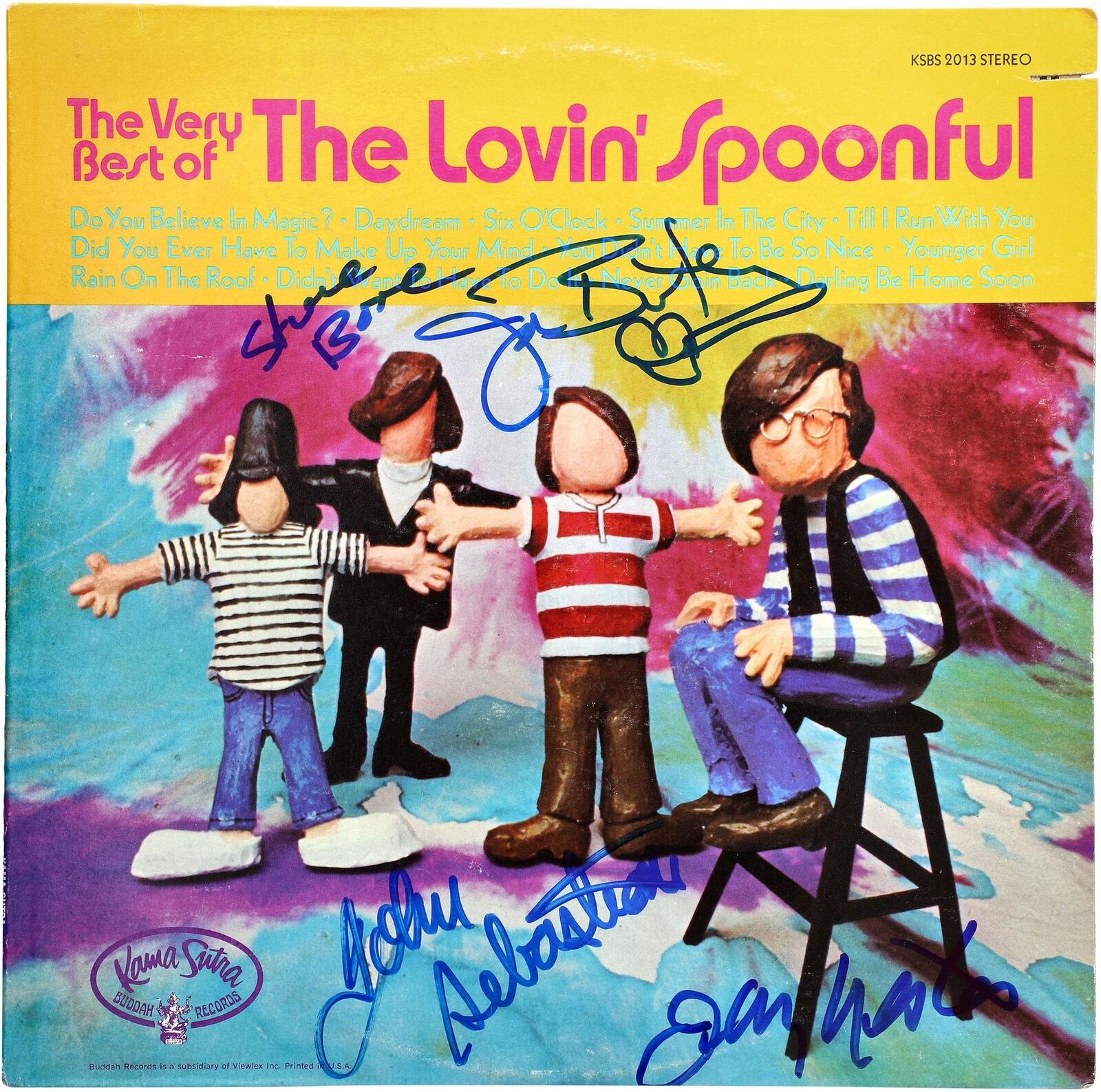 The Lovin\' Spoonful Autographed The Very Best Of Album with 4 Signatures BAS