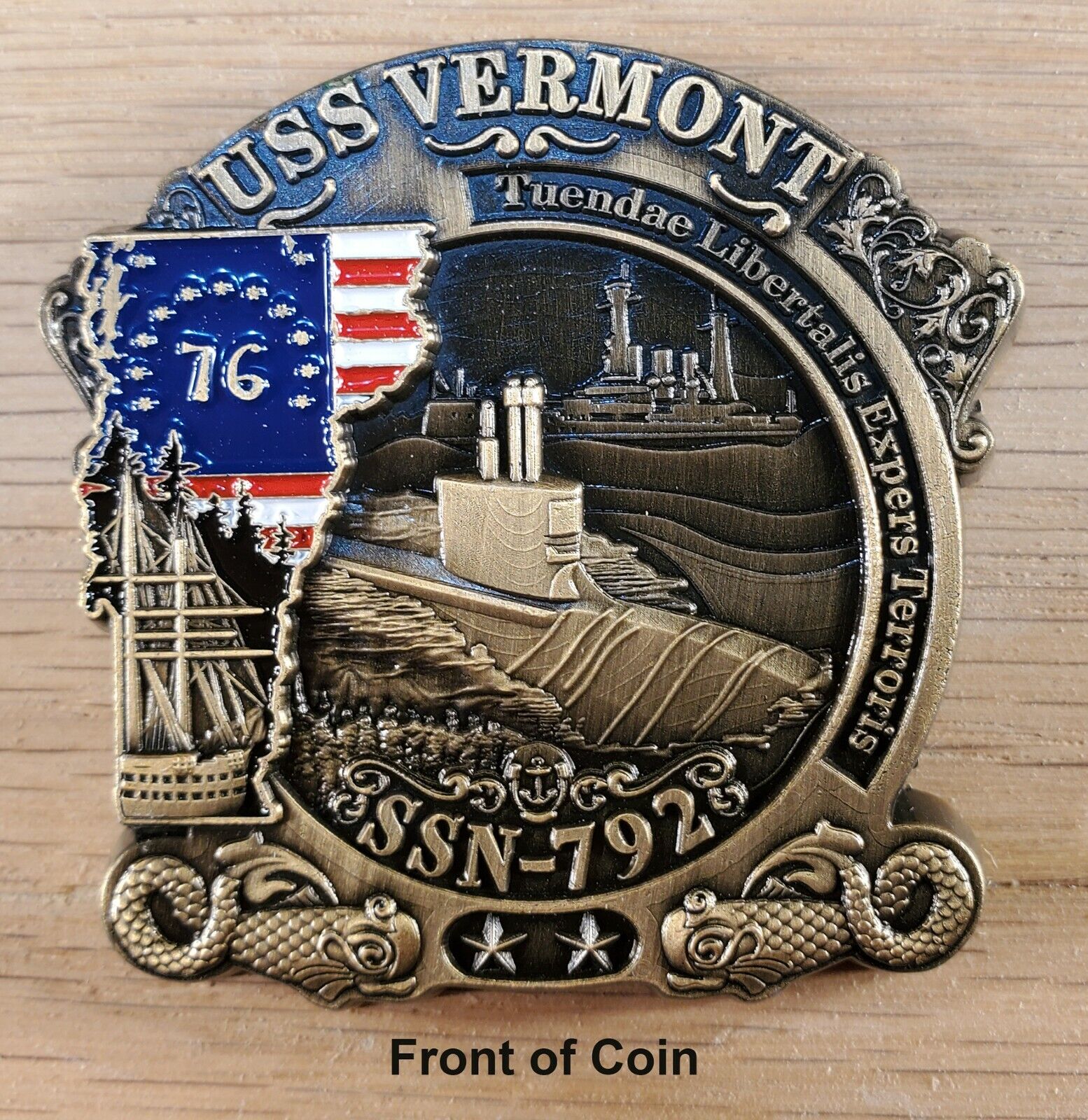 USS Vermont SSN-792 US Navy Submarine Commemorative Challenge Coin 2