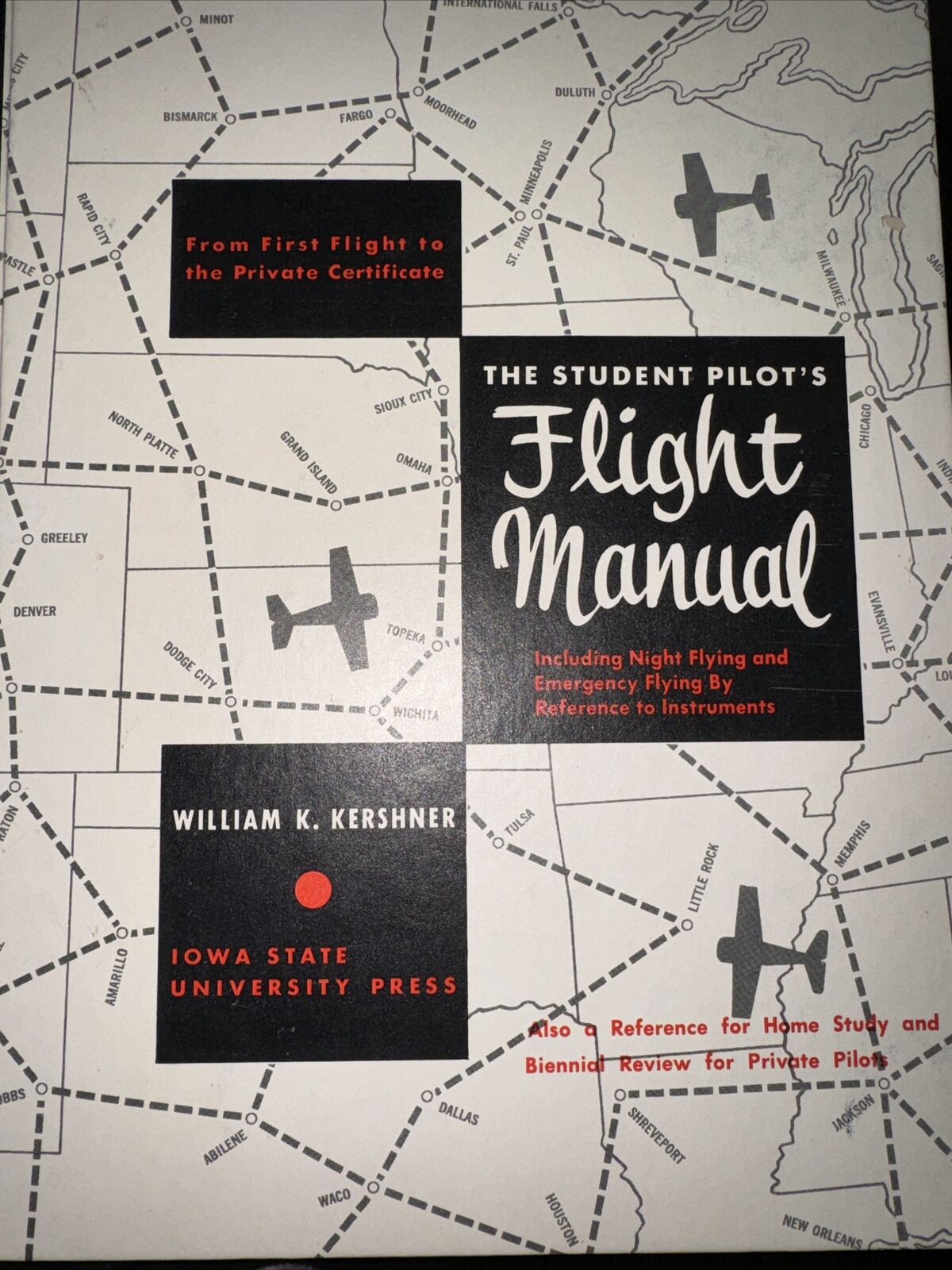 Student Pilot\'s Flight Manual William Kershner Iowa State 3rd printing 1975