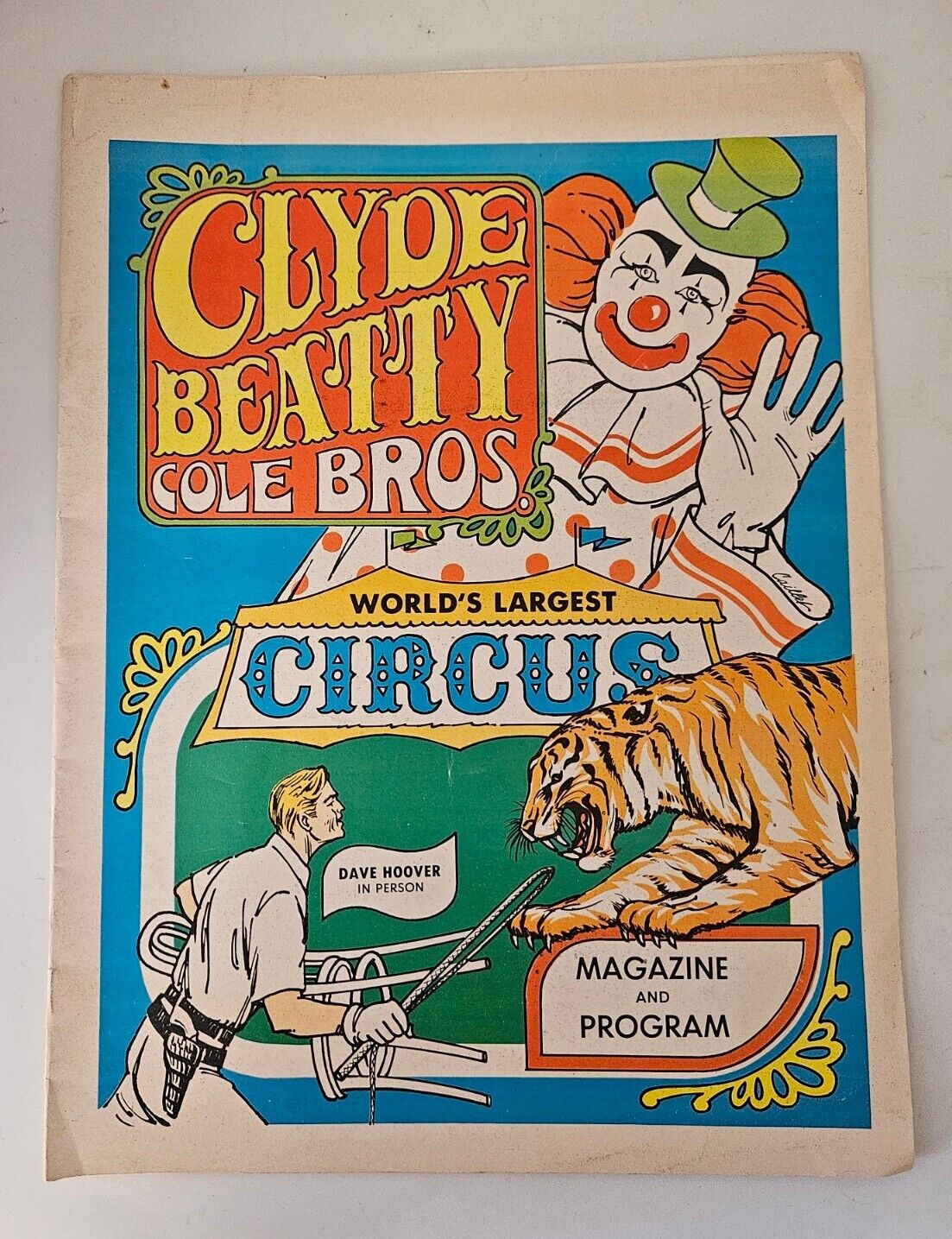 Clyde Beatty Cole Bros. Brothers 1972 Vintage Circus Program Booklet Souvenir