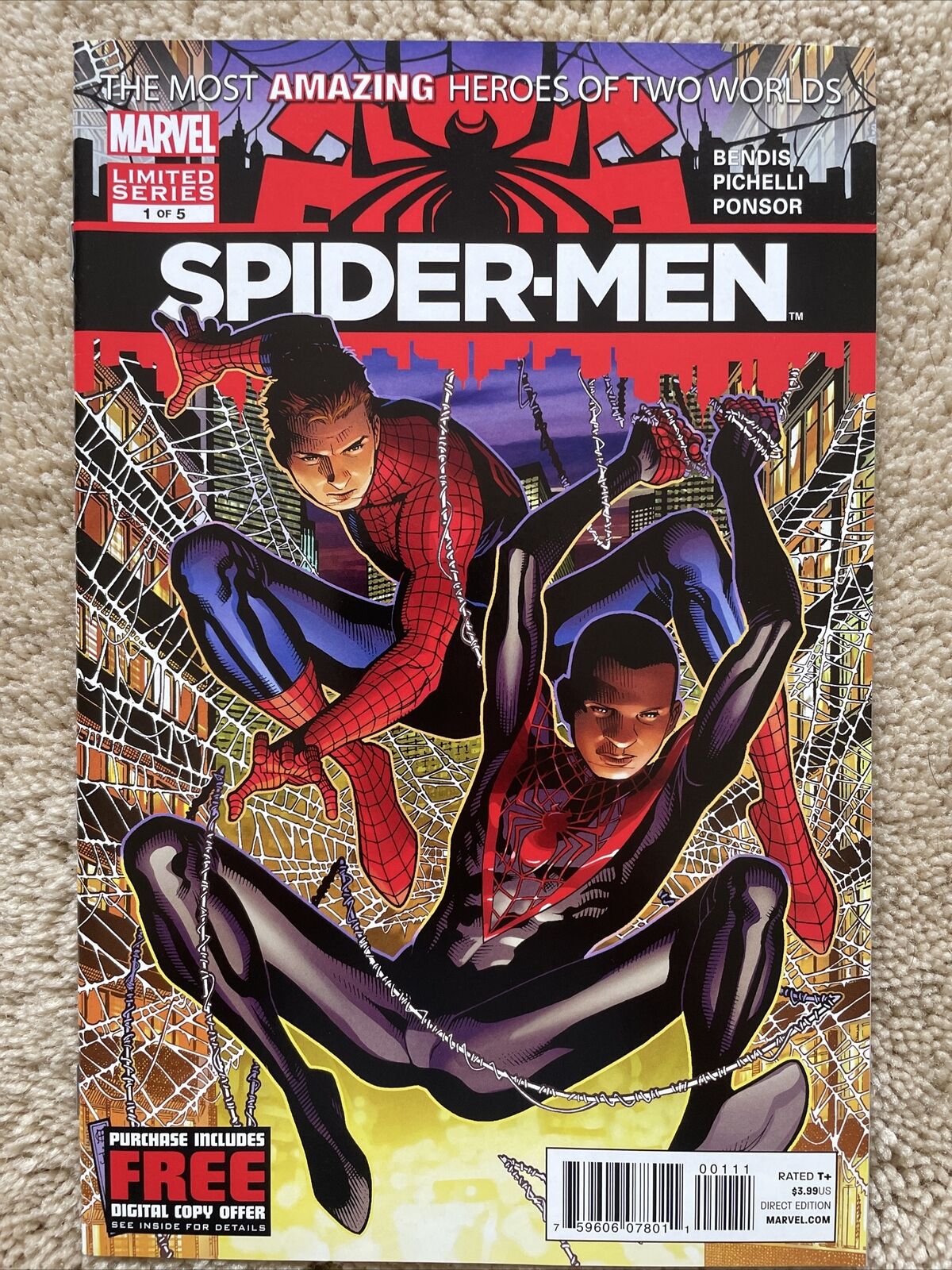 Spider-Men #1 (Marvel 2012) Cover A 1st Printing Peter Meets Miles NM