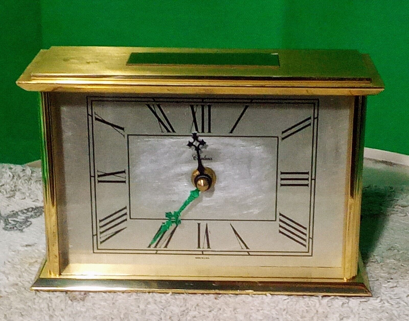 **** SALE**** Vintage Brass Chelsea Mantel Clock Tested Working Made In USA