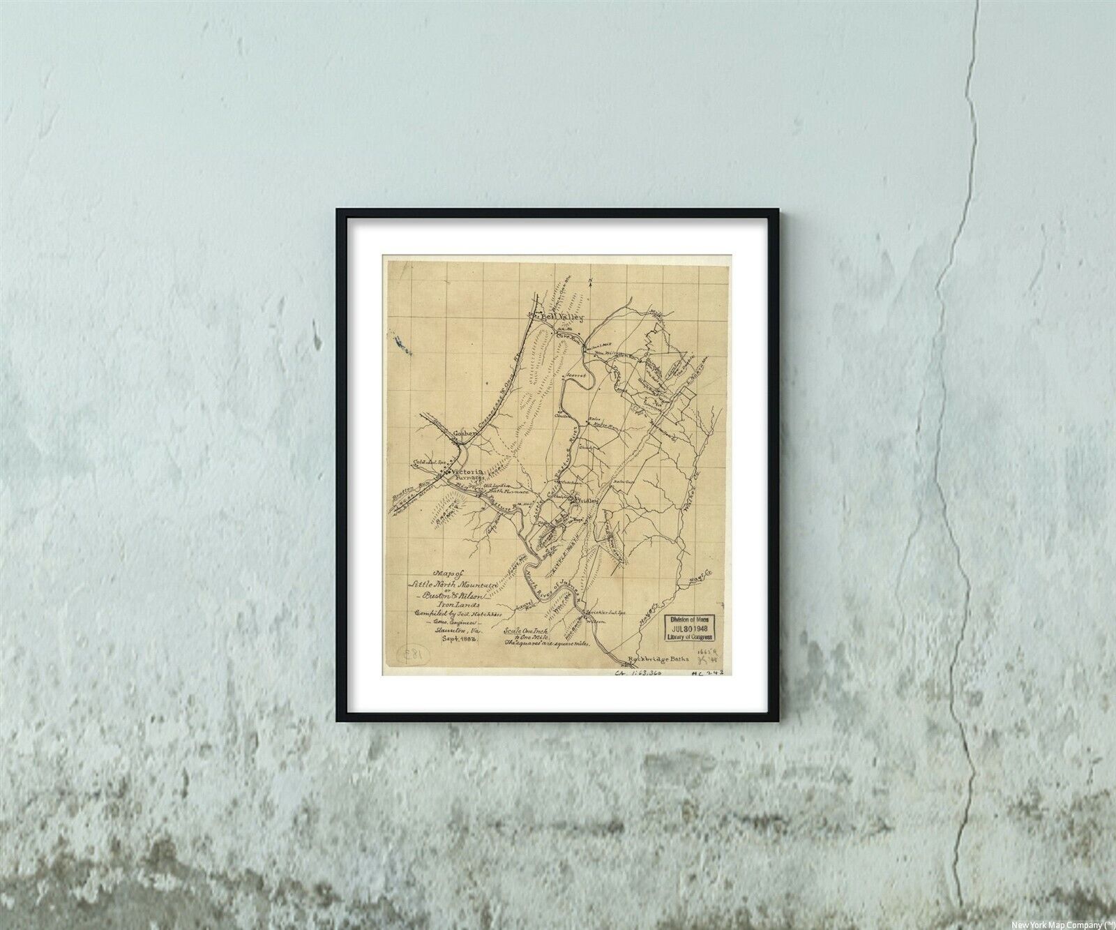 1883 Map| Map of Little North Mountain or Preston & Wilson iron lands| Landowner