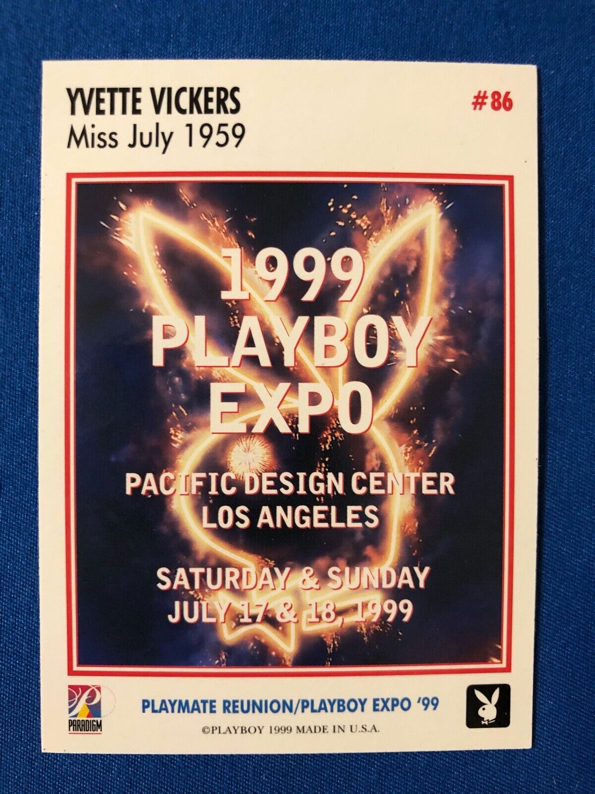 1999 Playboy Expo / RARE Playboy Trading Cards Paradigm