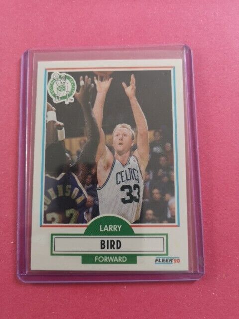 Larry Bird Boston Celtics 1990-91 NBA Fleer Basketball Card #8