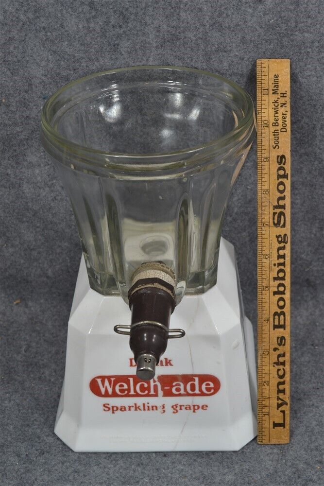antique Welch-ade Drink Sparkling grape dispenser soda fountain 1910 original
