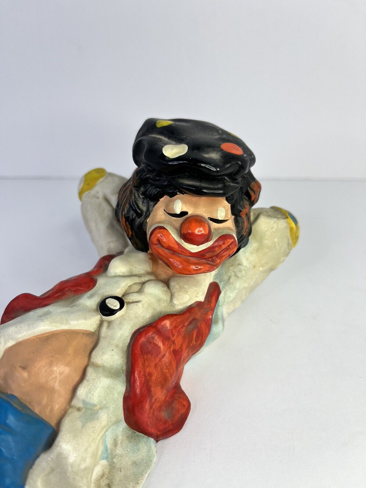 Vintage 1977 Annette Little “The Hobo” Circus Clown Handpainted Figurine 10.5”