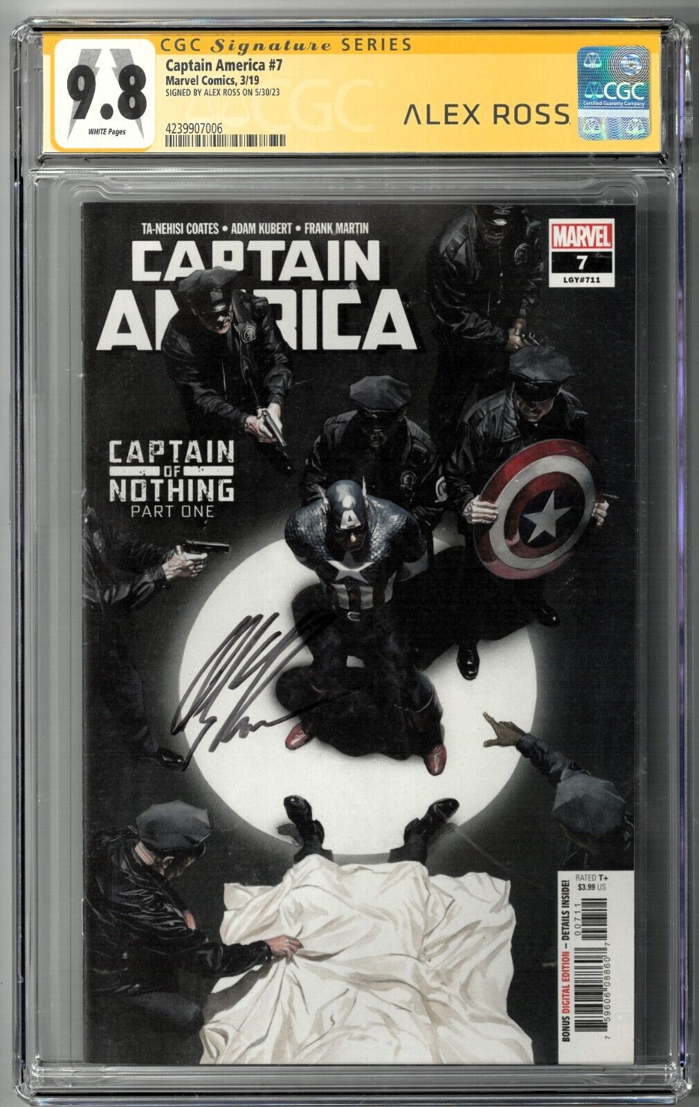 Captain America #7 CGC SS 9.8 (Mar 2019, Marvel) Signed by Alex Ross, Echo app.