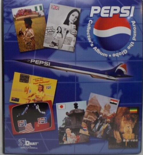 Pepsi Around The World Collector\'s Album + 72 Trading Cards Dart Flipcards 2000