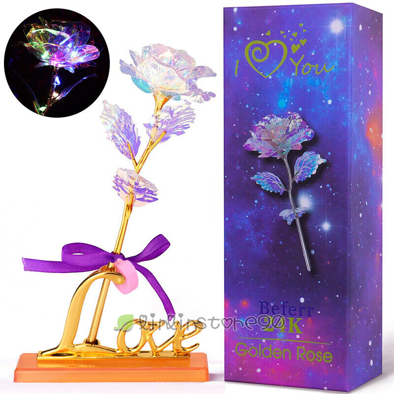 Mother's Day 24K Gold Foil Eternal Rose Enchanted Flower Galaxy Valentine's Gift