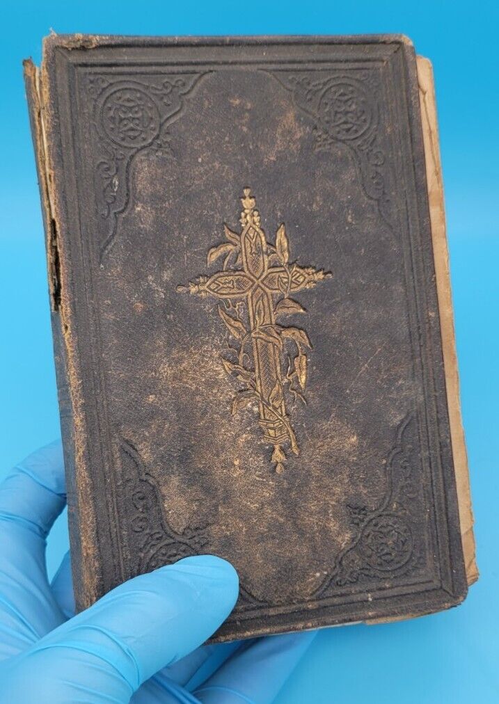 Antique Old Book Grahmata Latvia Rihgâ Riga Christ, Communion Gothic Bible Refs.