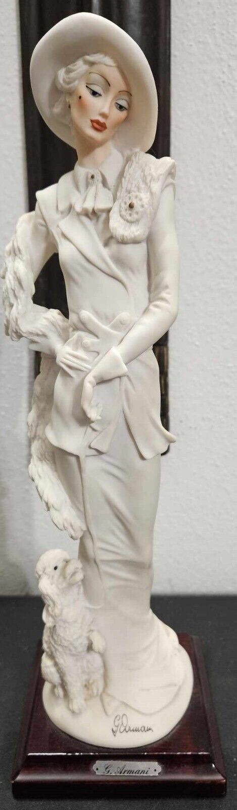 Giuseppe Armani “Lady with Poodle” Statue Florence Italy 1987