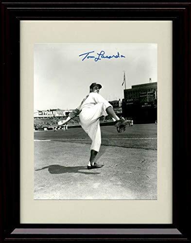 Gallery Framed Tommy Lasorda - Dodgers - Vintage Shot Warming Up - Autograph