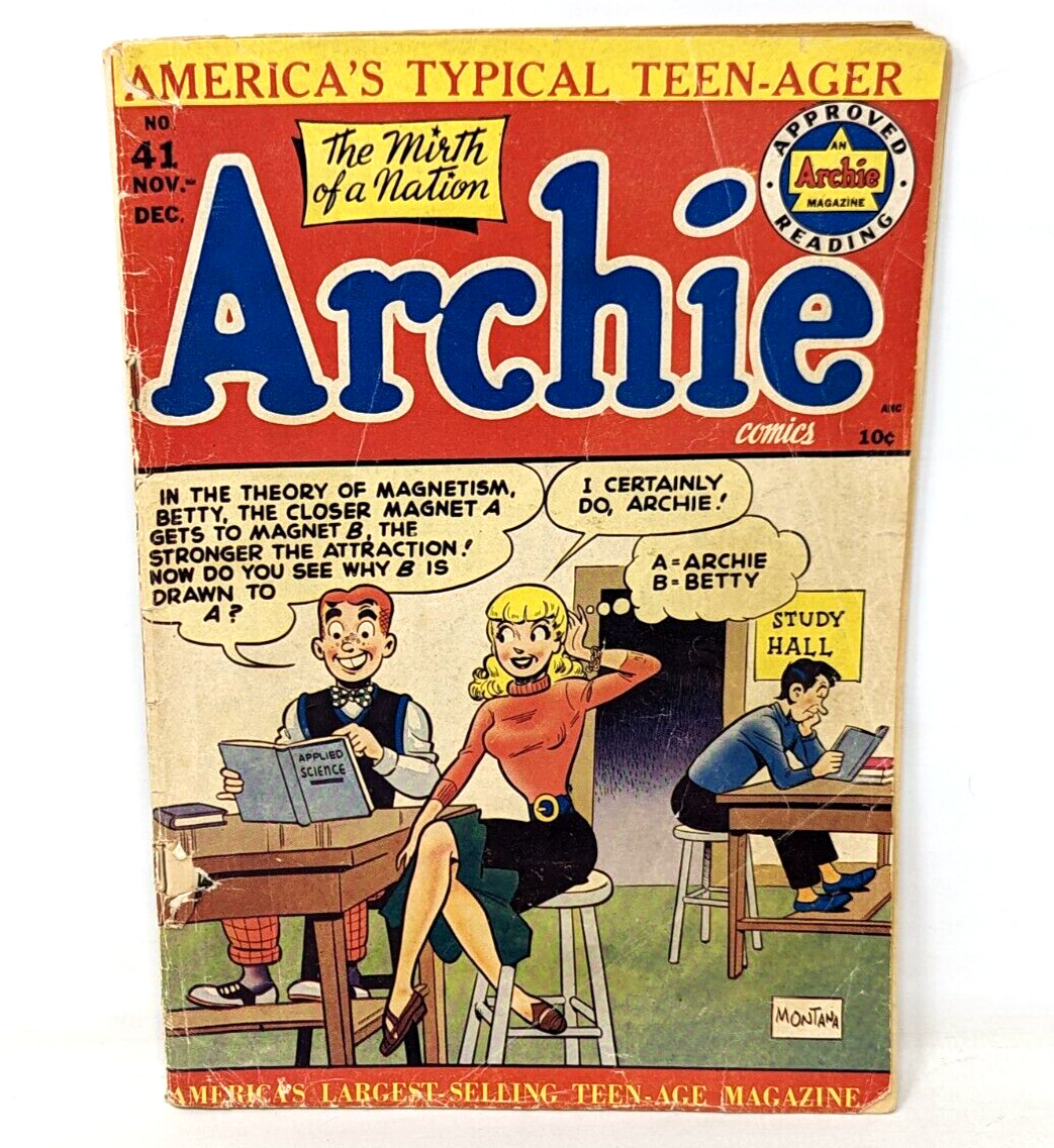 Scarce VTG 1949 Archie Comics The Mirth of a Nation Vol 1 Nov-Dec #41 Comic DH22