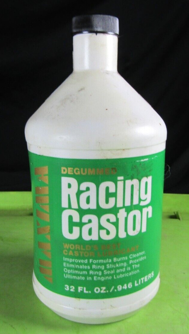 Maxima Racing Castor 2 cycle Full Oil Can 32 oz Vintage 1980\'s Degummed