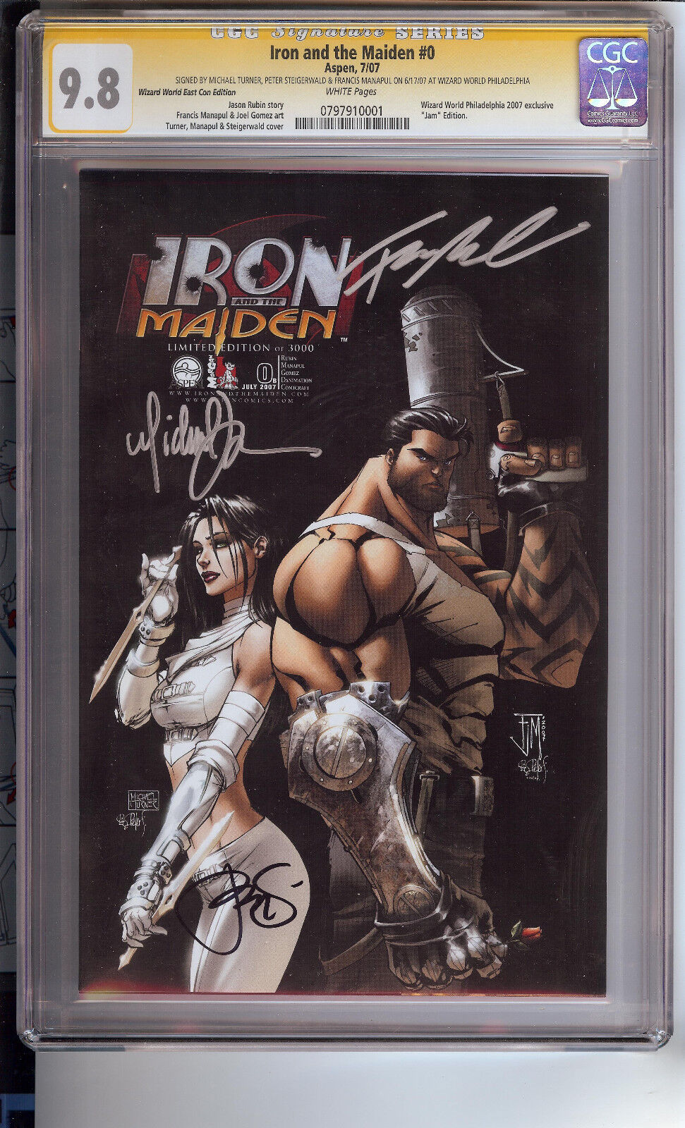 IRON AND THE MAIDEN #0  9.8 CGC SS \