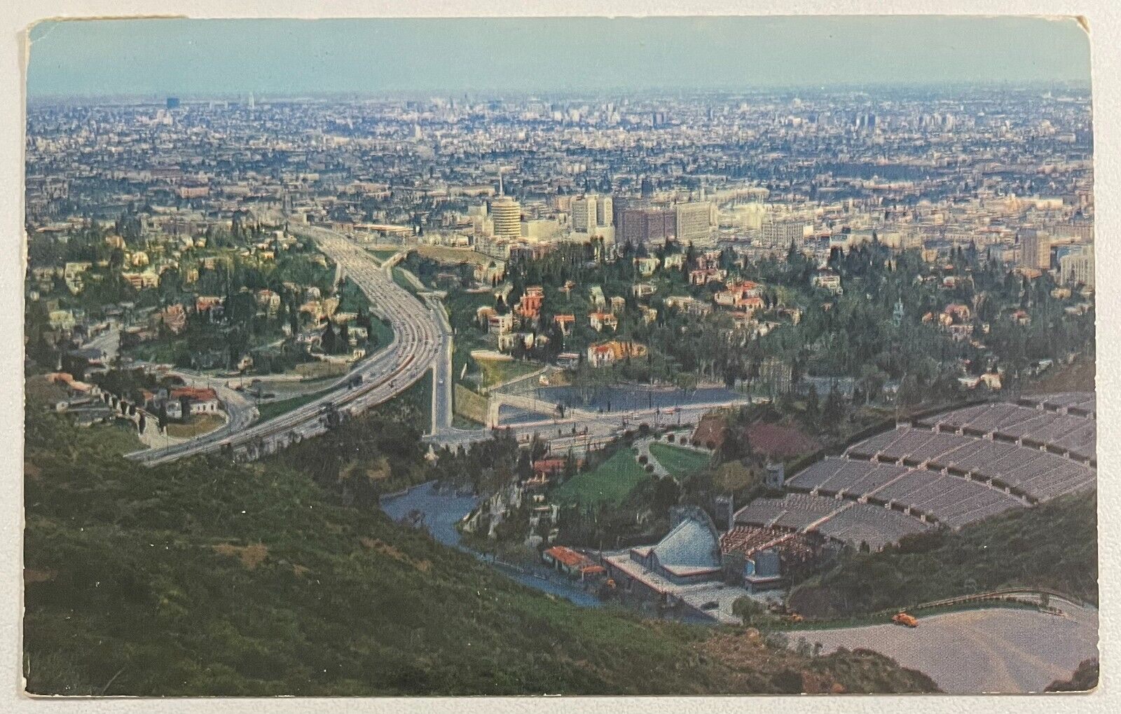 Los Angeles, Hollywood, CA/View From Mulholland Dr./Vintage Postcard PM1958