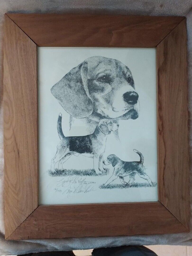 Beagle Print Signed by artist, Lyn St. Claire Stubbs