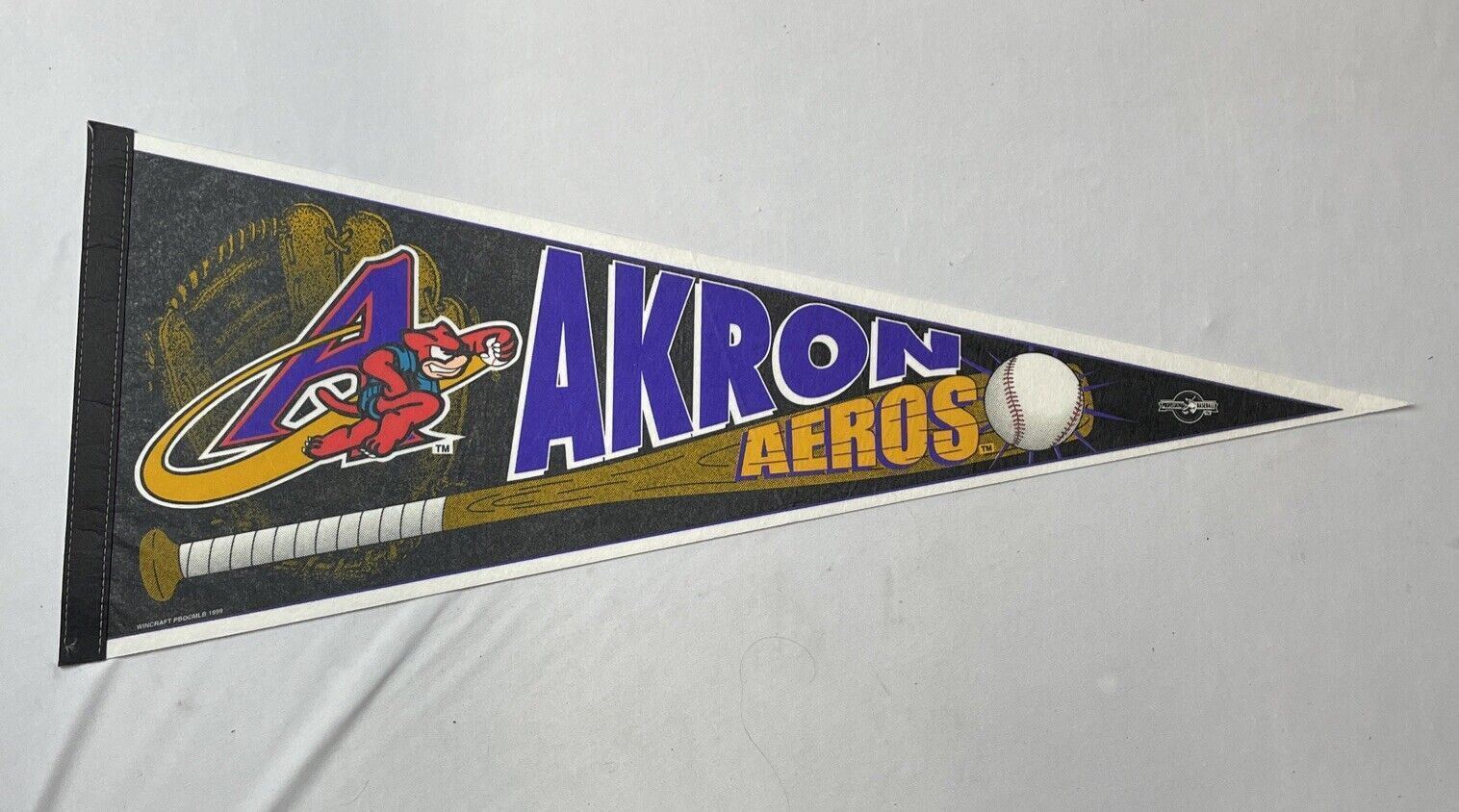 Vintage Akron Aeros 30”/ Akron Aeros Baseball Souvenir Pennant