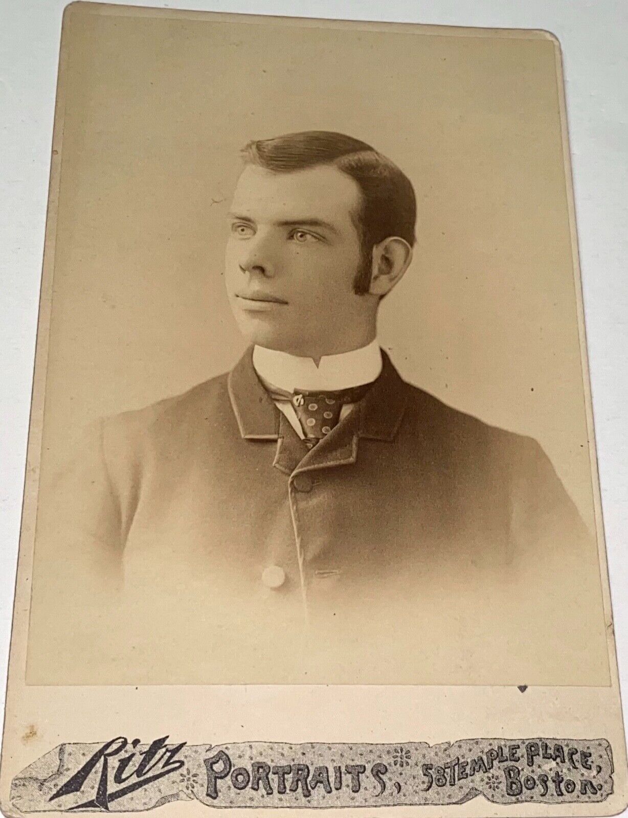 Rare Antique Victorian American Paymaster, Tufts University Grad Cabinet Photo