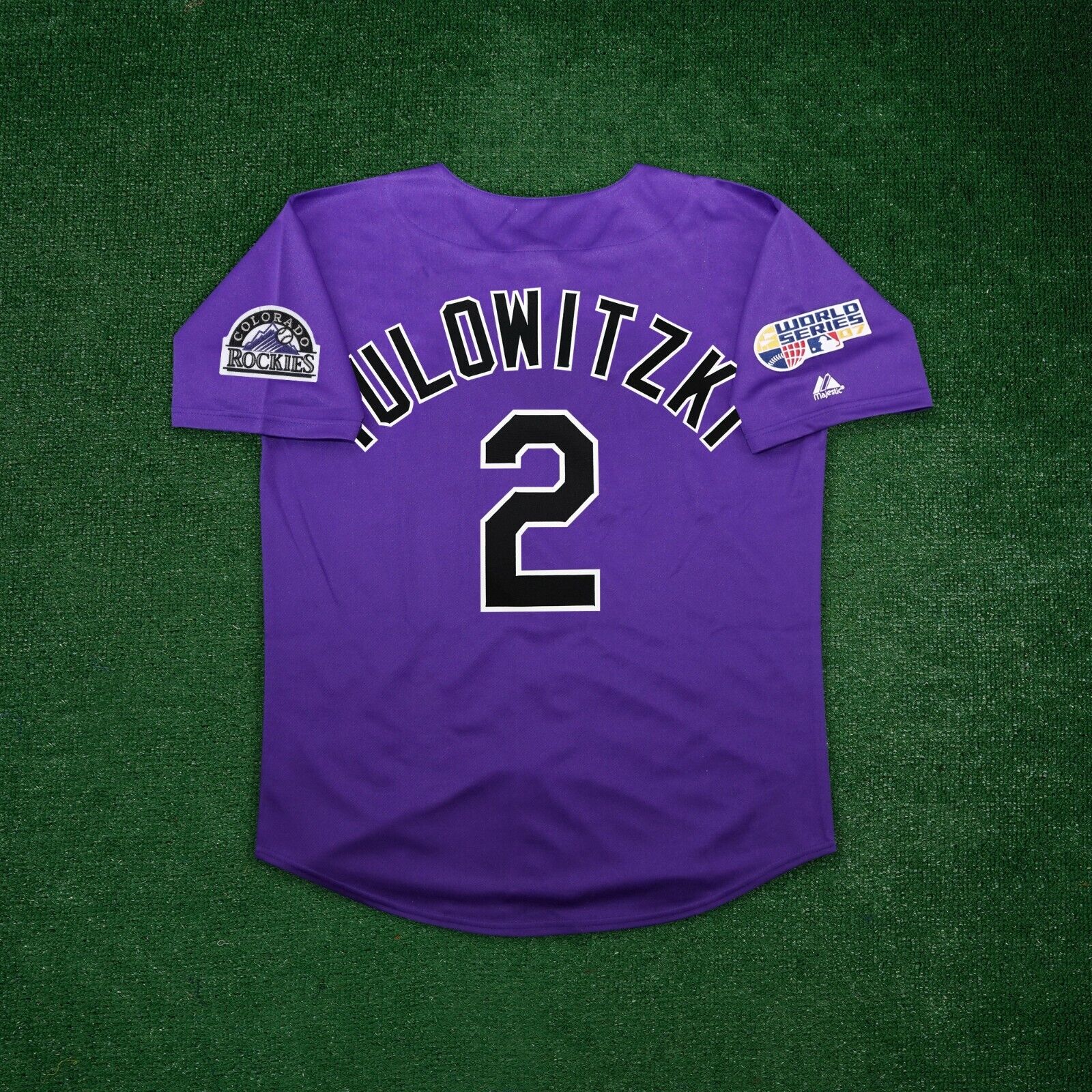 Troy Tulowitzki 2007 Colorado Rockies World Series Alternate Purple Men\'s Jersey