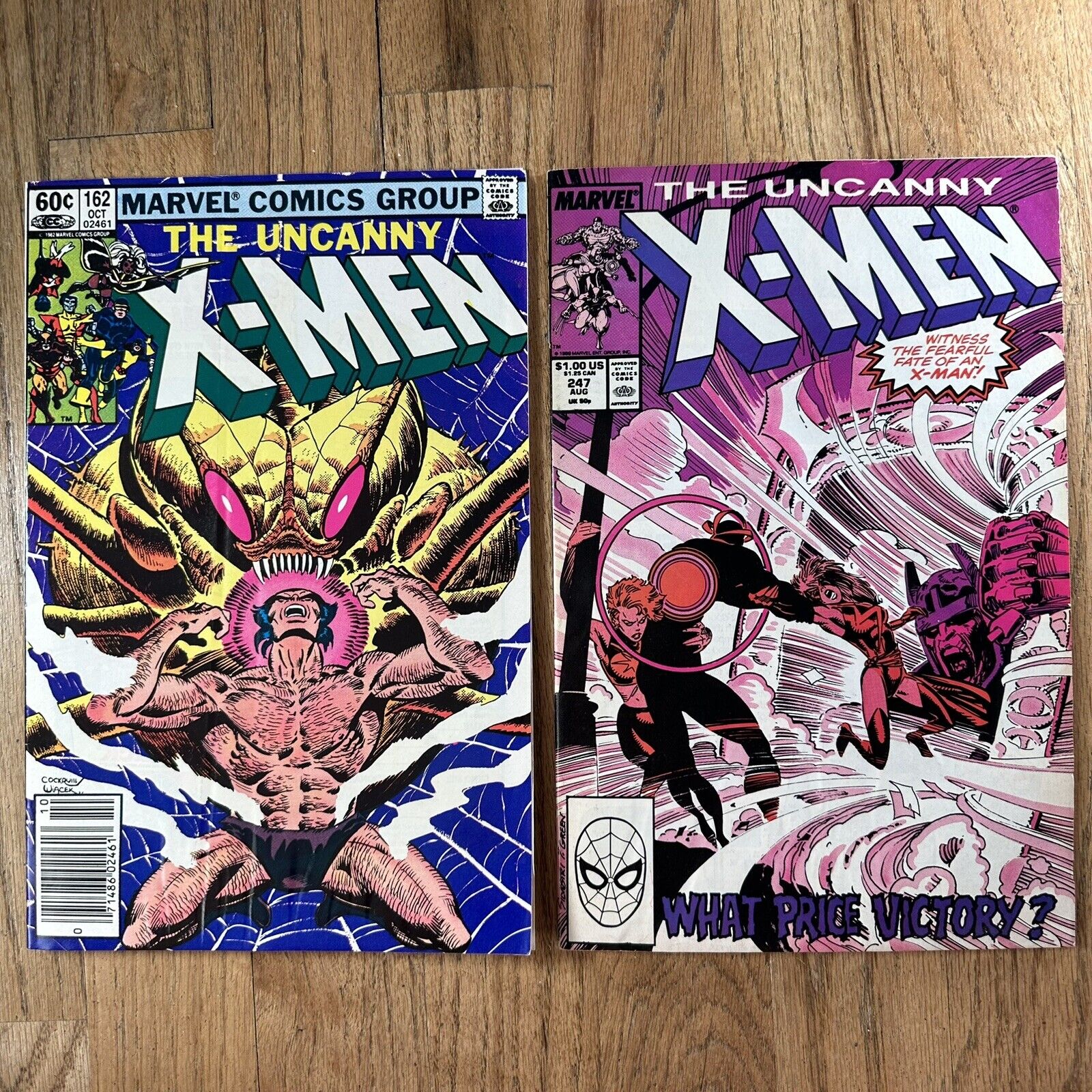 Uncanny X-men #162 Newsstand & #247 Marvel Comics FN 1982 🔑