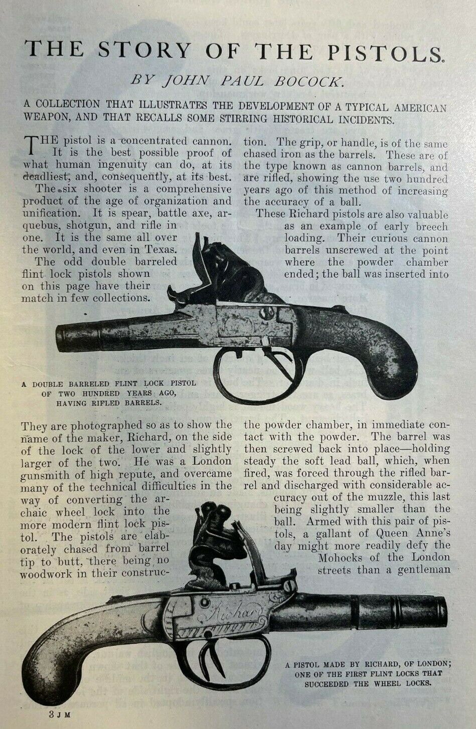 1900 Evolution of the Pistol Flintlock Percussion Cap Pistol Colt Revolver