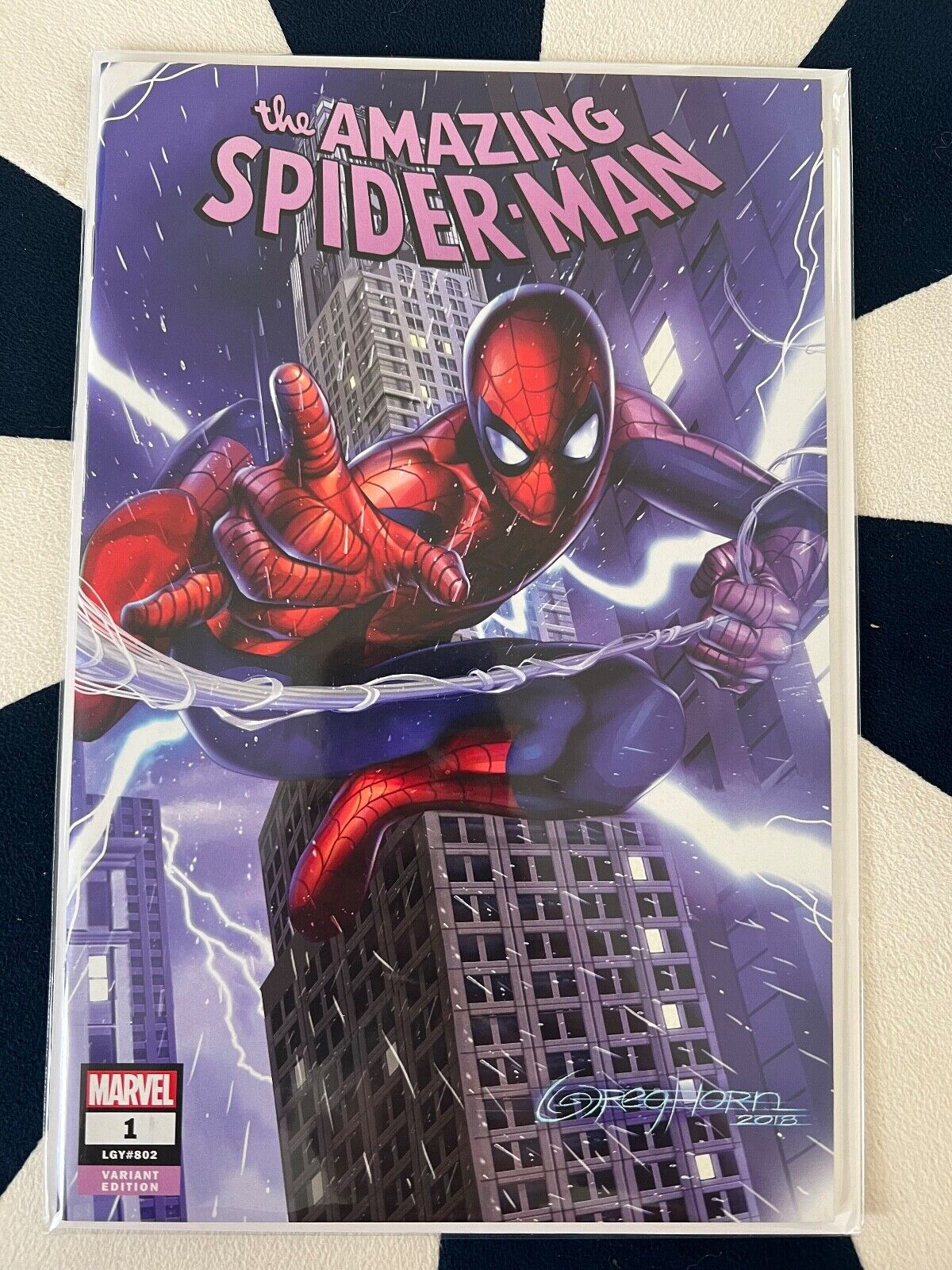 AMAZING SPIDER-MAN #1 (Marvel 2018) GREG HORN VARIANT LTD 3,000