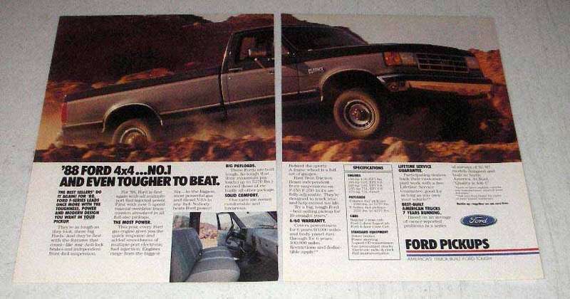 1988 Ford F-150 Pickup Truck Ad - Tougher to Beat