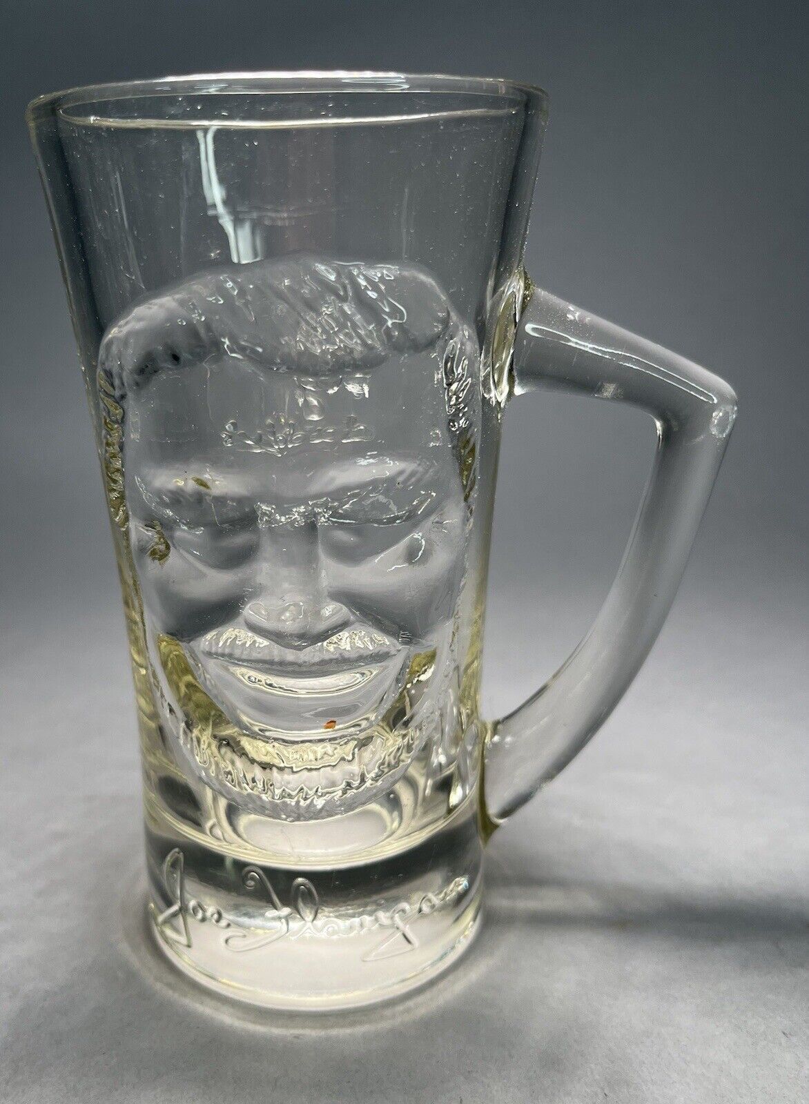 Vintage Big Daddy’s Joe Flanigan\'s Glass Embossed Handled Beer Mug 1970\'s